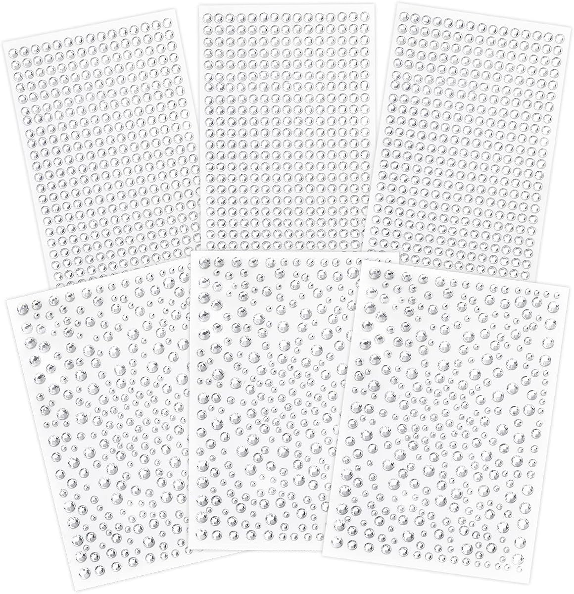 Pegatinas de diamantes de imitación transparentes, 2100 piezas de diamantes de imitación autoadhesivos para la cara, pegatinas de joyas brillantes, pegatinas de gemas de cristal para manualidades, maquillaje, cara, cabello, tamaños surtidos... | Pegatinas de joyas para la cara, brillantes, pegatinas de gemas de cristal para manualidades, maquillaje, cara, cabello, tamaños surtidos