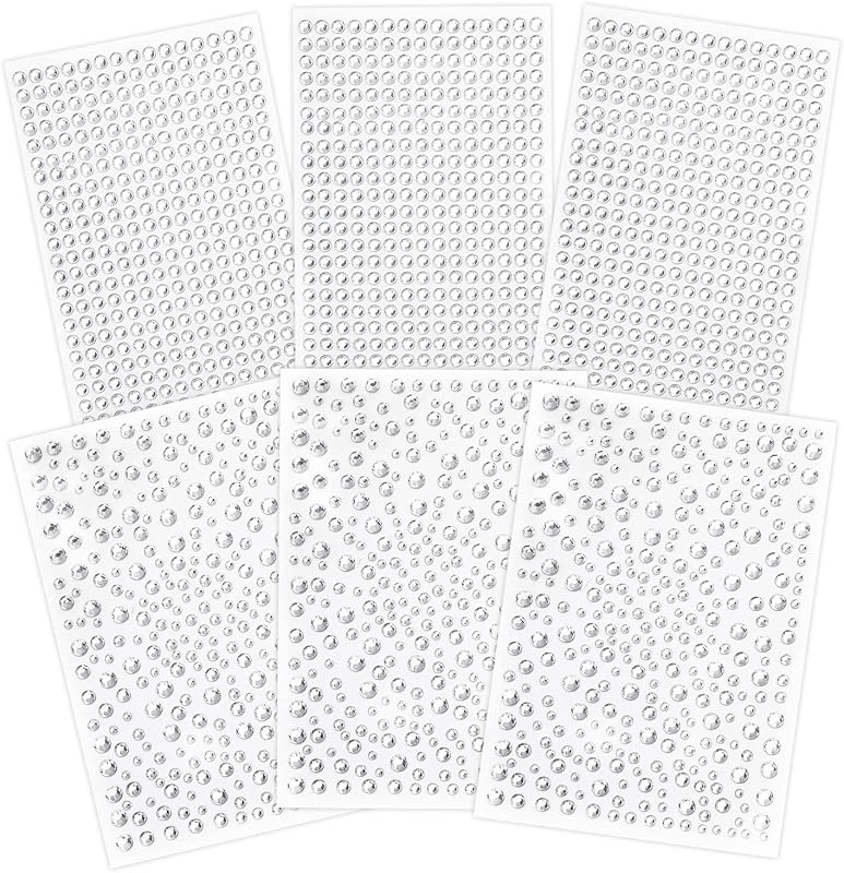 Pegatinas de diamantes de imitación transparentes, 2100 piezas de diamantes de imitación autoadhesivos para la cara, pegatinas de joyas brillantes, pegatinas de gemas de cristal para manualidades, maquillaje, cara, cabello, tamaños surtidos... | Pegatinas de joyas para la cara, brillantes, pegatinas de gemas de cristal para manualidades, maquillaje, cara, cabello, tamaños surtidos