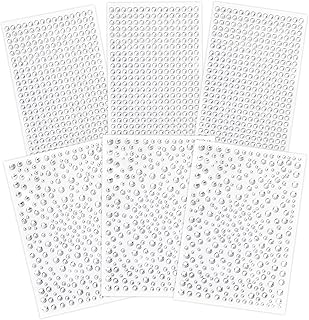 Clear Rhinestones Stickers, 2100pcs Self Adhesive Rhinestones for Face, Bling Jewel Stickers, Crystal Gem Stickers for Crafts, Makeup, Face, Hair, Assorted Size…