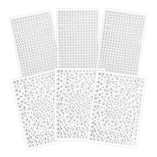 Clear Rhinestones Stickers, 2100pcs Self Adhesive Rhinestones for Face, Bling Jewel Stickers, Crystal Gem Stickers for Crafts, Makeup, Face, Hair, Assorted Size… - Cear