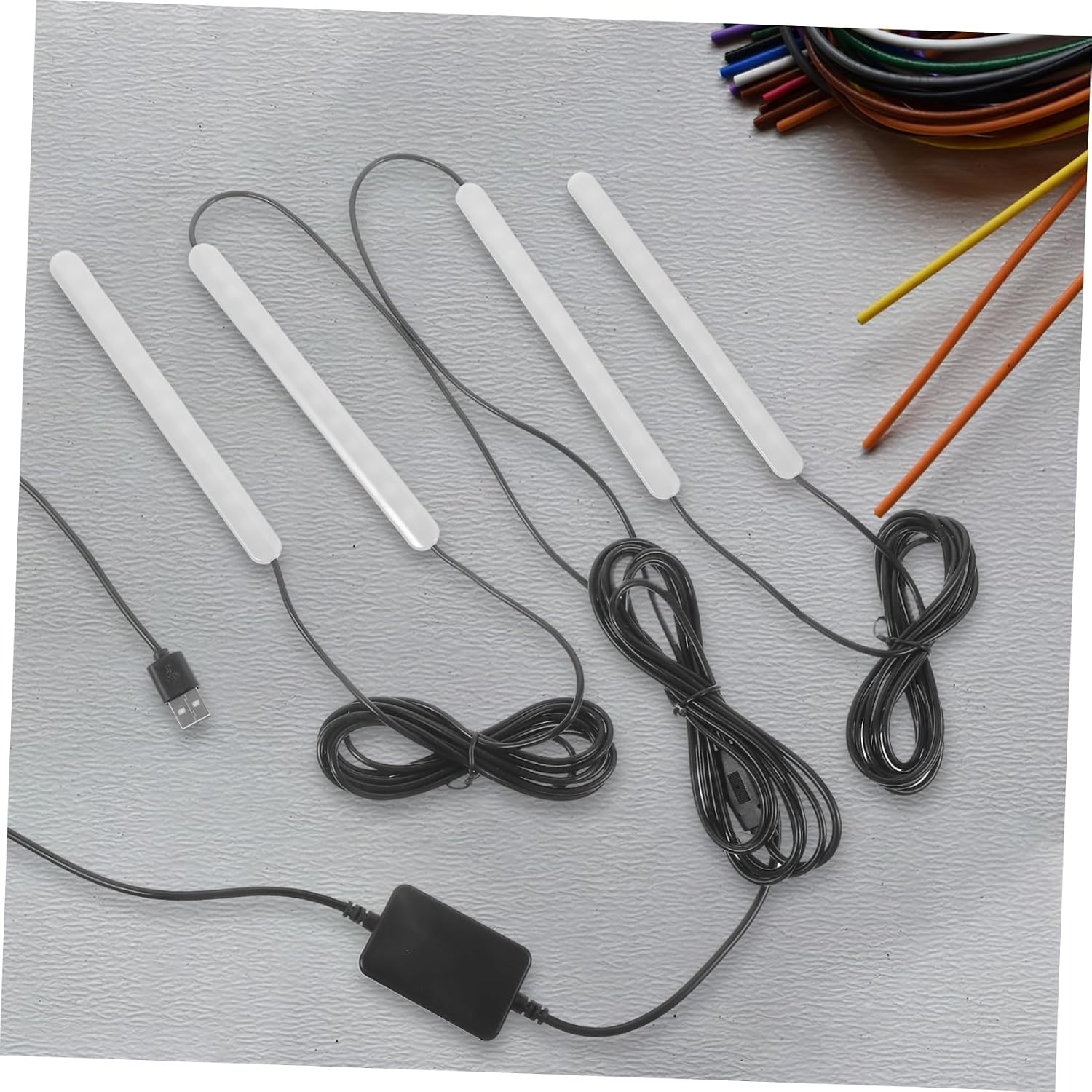 PRETYZOOM LED USB Car Interior Strip Light Kit Line Design for Easy Installation Ambient RGB Lighting with Car Accessories for Men and Women
