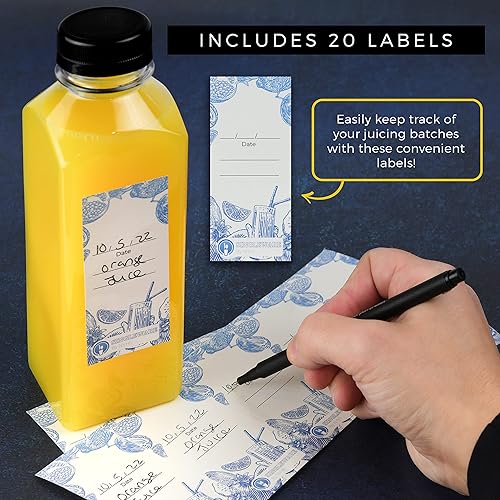 Miniatura 8 de NYHI Botellas de jugo de plástico transparente con tapas a prueba de manipulaciones recipientes vacíos reutilizables con tapas para jugos batidos