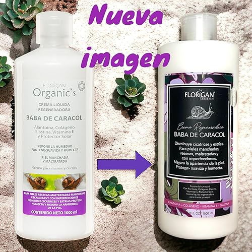 Miniatura 3 de Florigan Loción Dinámica Rostro y Cuerpo Baba de Caracol 1lt