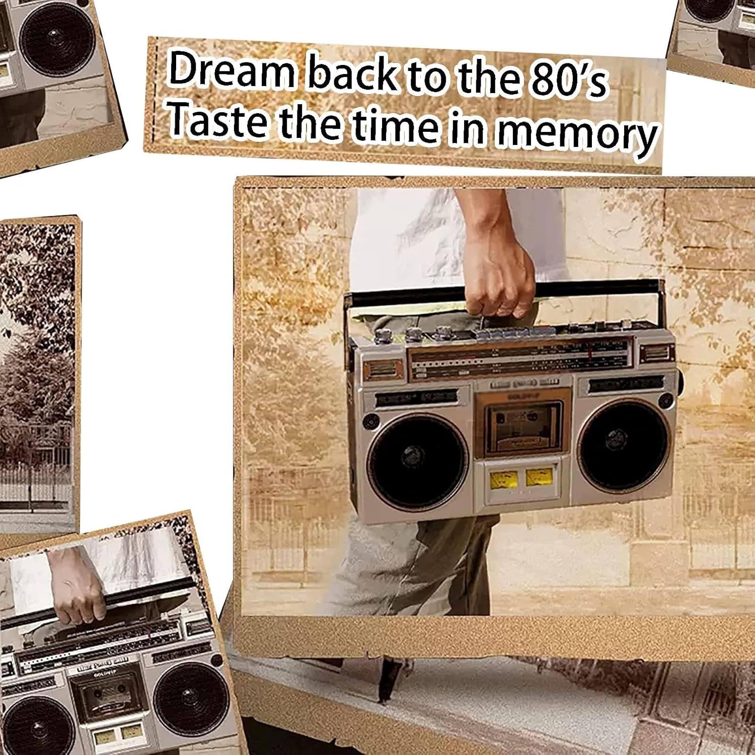 80s Style Kassette Boombox, Bluetooth Radio mit Band-Player, AM/FM/Shortwave-Empfänger, USB-SD-Eingang für Musik-Convertierung, tragbares Vintage-Audiogerät für nostalgisches Hören