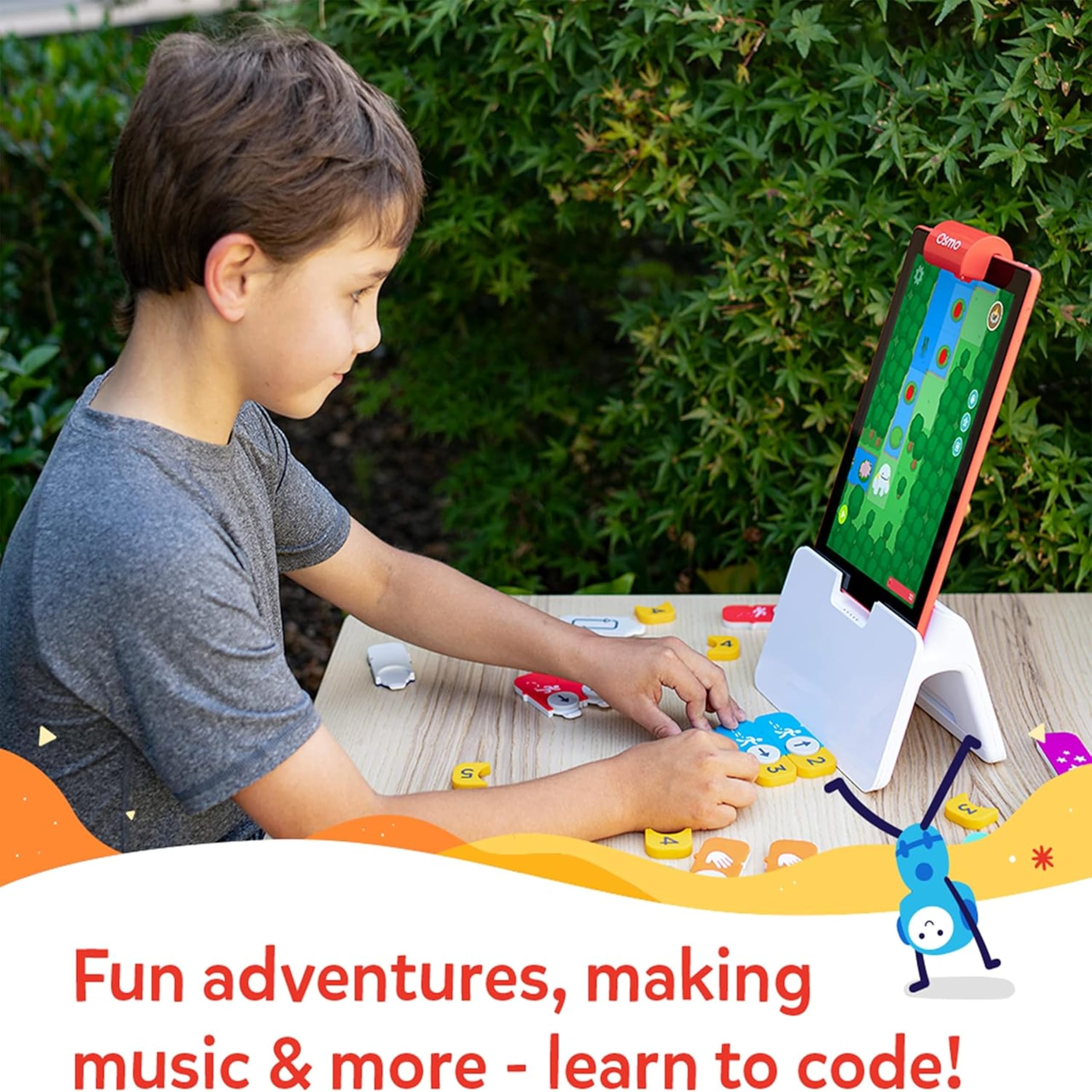 Osmo - Coding Starter Kit for Fire Tablet - 3 Educational Learning Games - Ages 5-10+ - Learn to Code, Coding Basics & Coding Puzzles - STEM Toy (Osmo Fire Tablet Base Included)