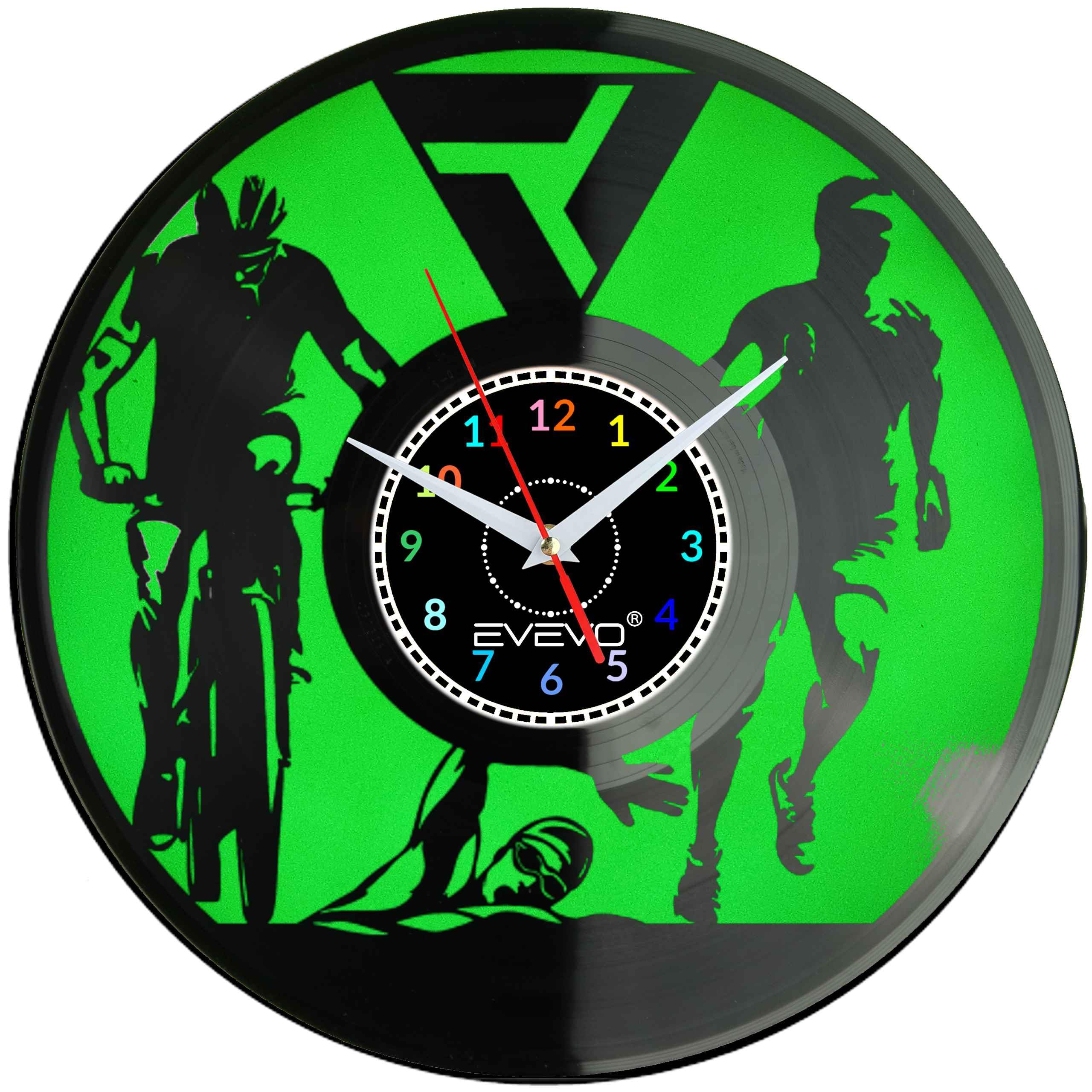 Horloge murale Ironman Triathlon en vinyle fluorescent déco F0052