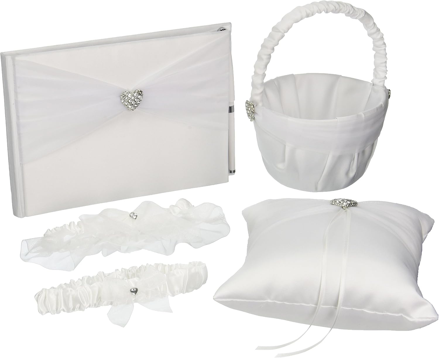 Darice ゲストブックとブックセット ホワイト VL441W 九尾アメジスト