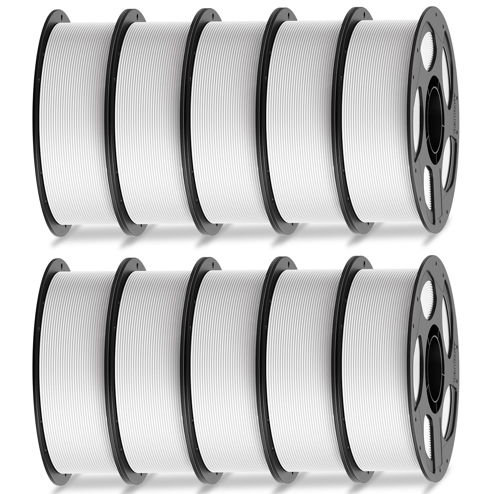 ANYCUBIC Filamento de Alta Velocidad para Impresora 3D 1,75mm 10KG | Carrete Desmontable y Reutilizable, 10X Más Rápido, Identificación Inteligente, +/-0,02mm de Precisión, Blanco Brillante