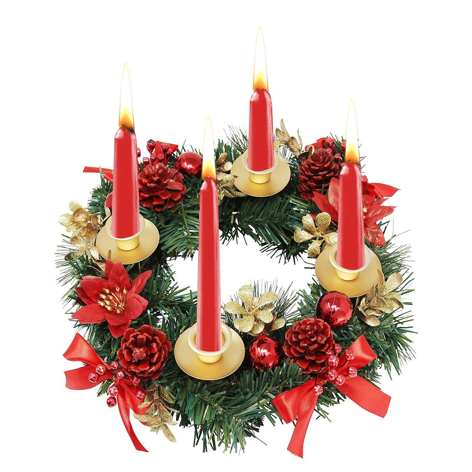 Couronnes de bougeoirs décoration de table et anneaux Noël