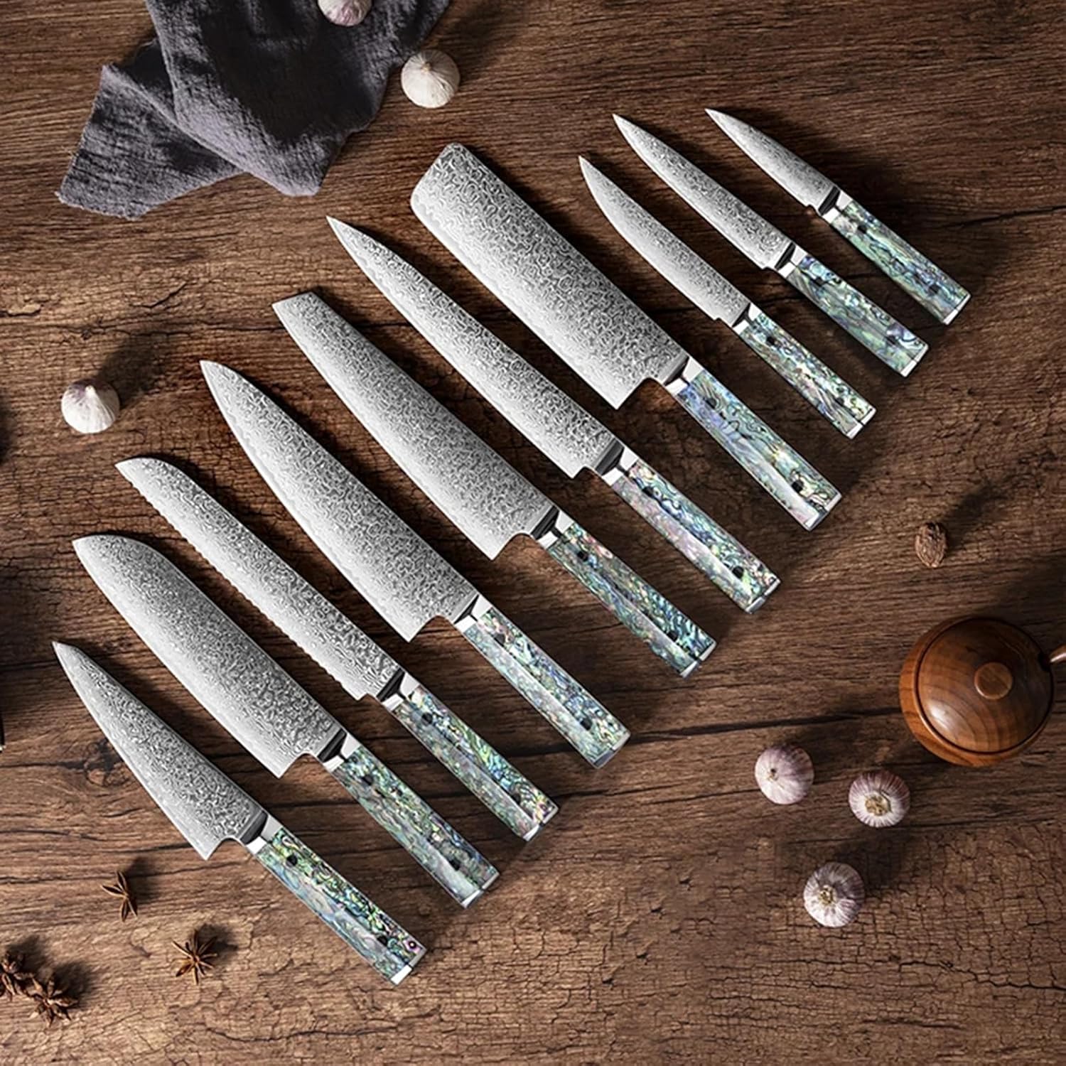 Set Cuchillos Cocina 10 Piezas Acero Inoxidable