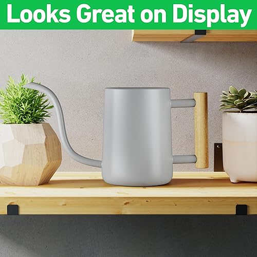 Miniatura 9 de Regadera de interior con boquilla larga, regadera negra de 35 onzas para plantas de interior, bonita regadera de interior, regadera pequeña para