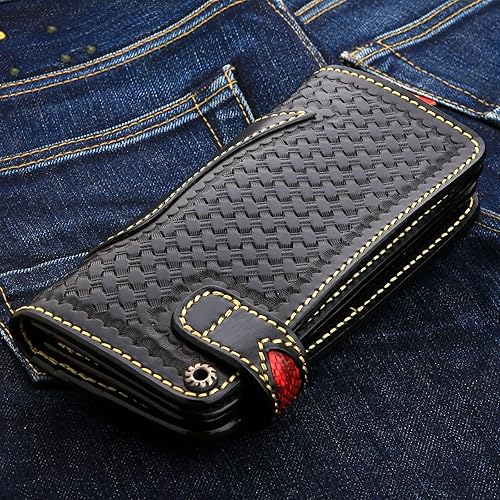 Miniatura 5 de Cartera de cadena de piel de serpiente Cobra roja, Negro & rojo, Classic