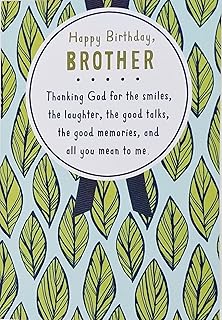 Greeting Card Happy Birthday Brother Religious Christian Thanking God For The Smile Laughter Good Talks Memories And All You Mean To Me