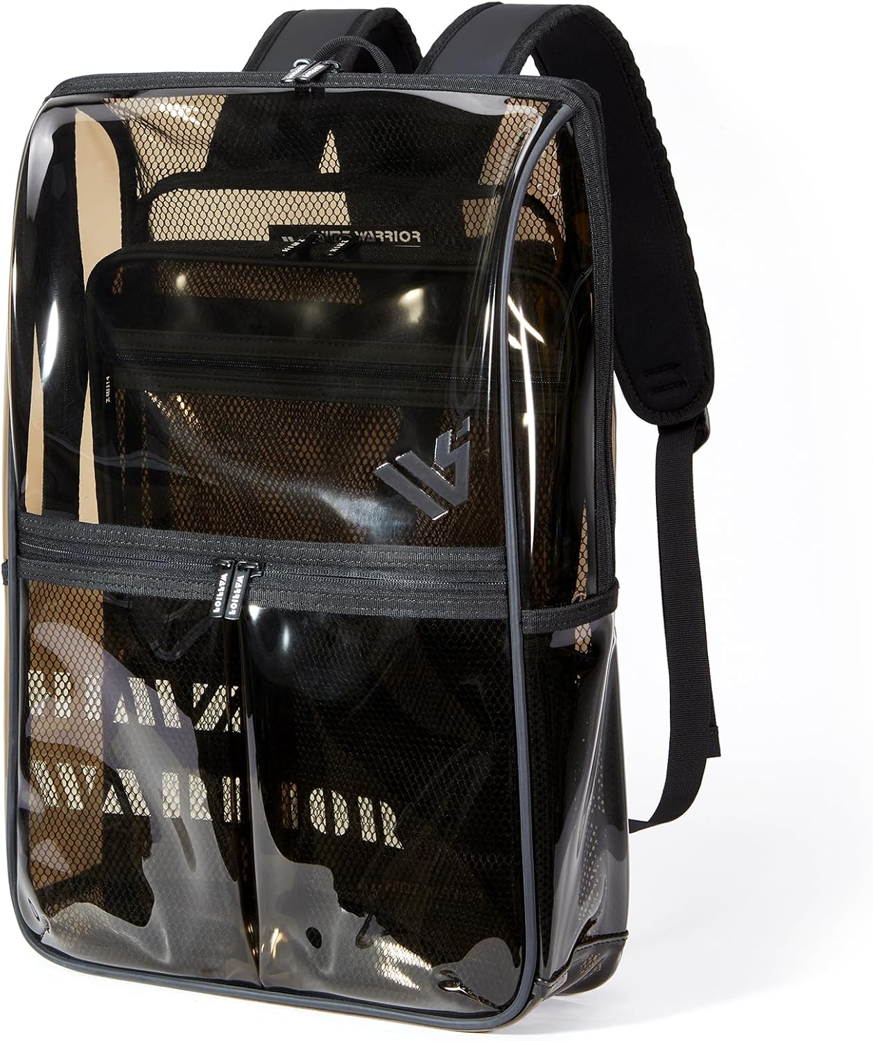Unisex Clear Backpack Heavy Duty Large with Transparent Laptop Bag for Work, Black Plastic Backpacks Stadium Events for College Travel Sports 15 inch