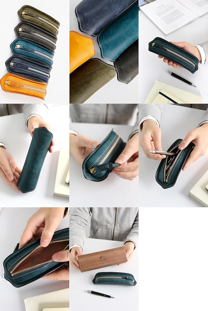 Amazon.co.jp: [コルボ] CORBO. ペンケース 本革 メンズ ダーク