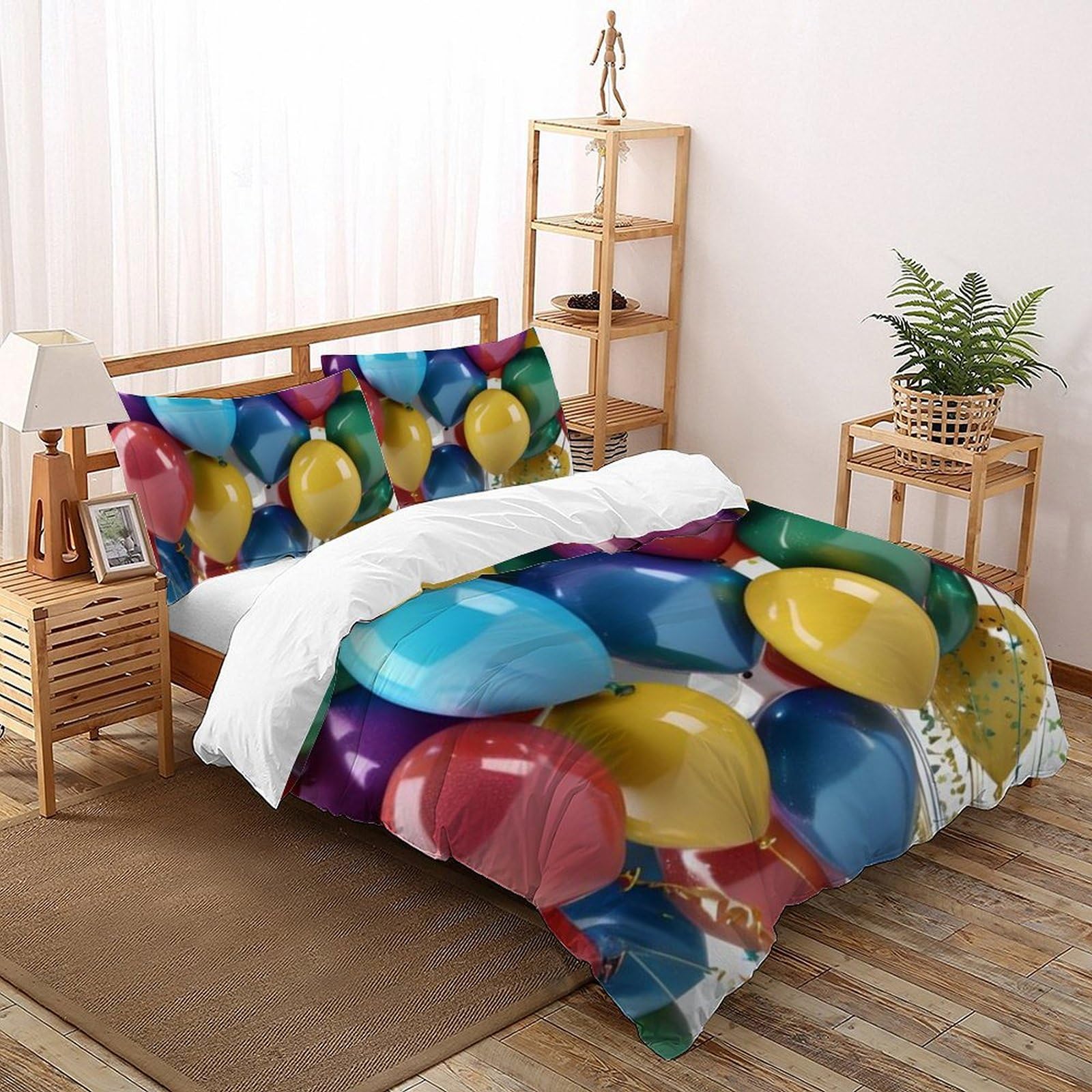 Housse de couette color balloon imprimé 3D pour décorer la chambre de vos filles