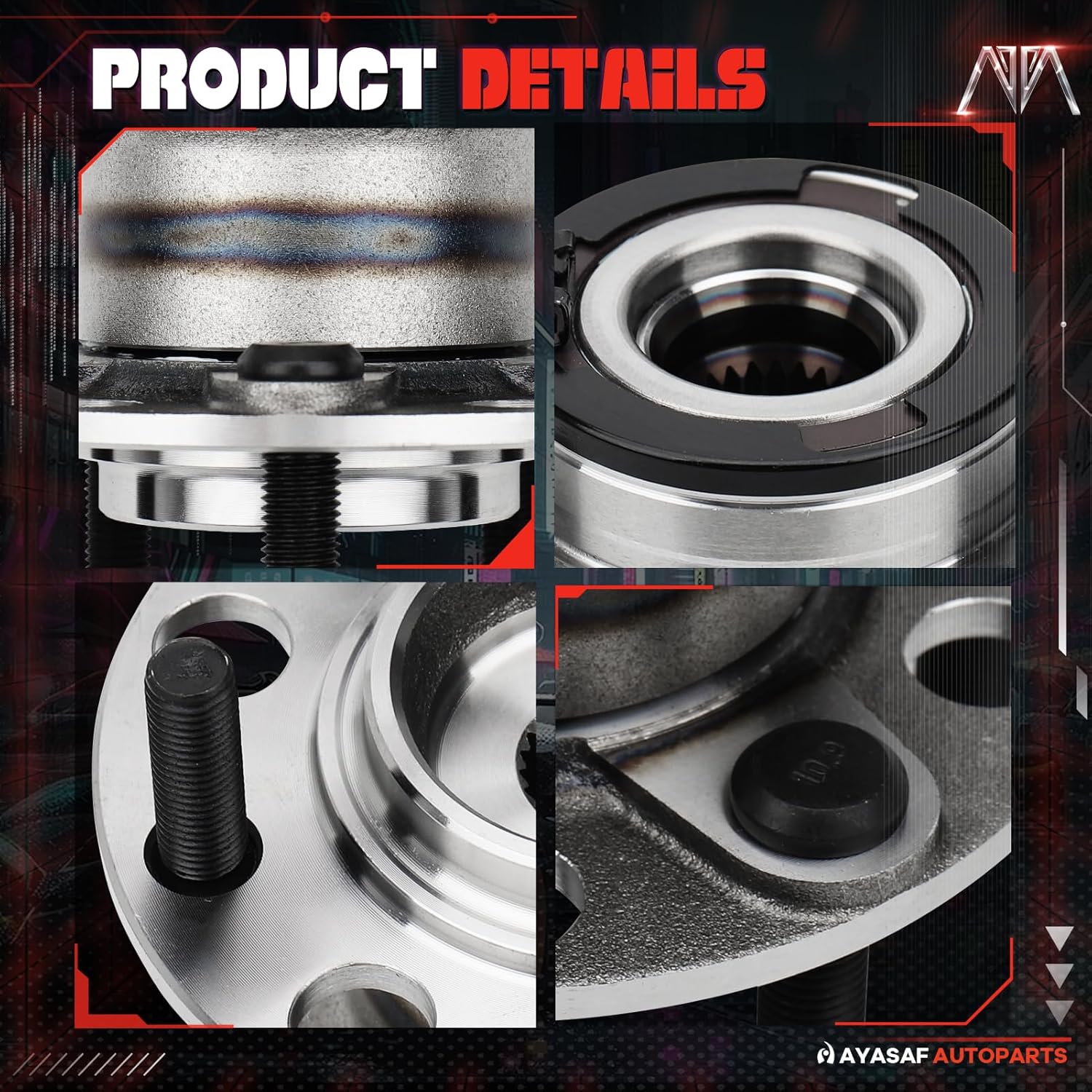 MAYASAF 512333 [1 Pcs, 4X4 4WD Only] Rear Wheel Hub Bearing Assembly for Dodge 2007-2008 Caliber, for Jeep 2007-2017 Compass/2007-2017 Patriot