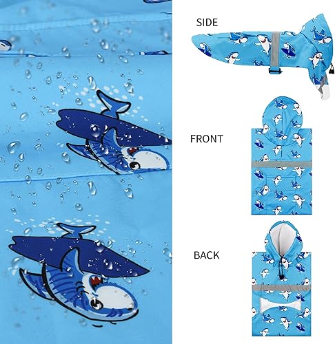 Miniatura 10 de NACOCO Impermeable grande ajustable para perros, patos de goma para mascotas, ropa amarilla a prueba de agua, chaqueta ligera para la lluvia, poncho