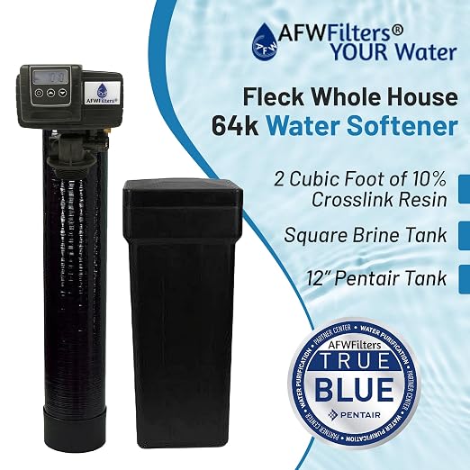 Ablandador de agua de 64,000 granos con sistema de agua del hogar AFW miniatura 3