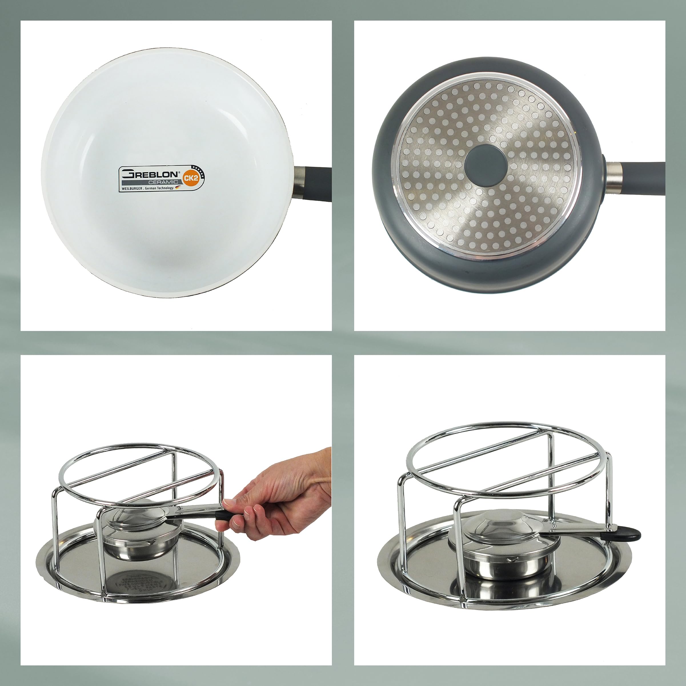 kela Käsefondue Set 10tlg, Aluguss Fondue für 6 Personen LANCY, keramisch beschichtet, Käse Fondueset mit Brennpastenhalter, Gabeln, Gabelhalter