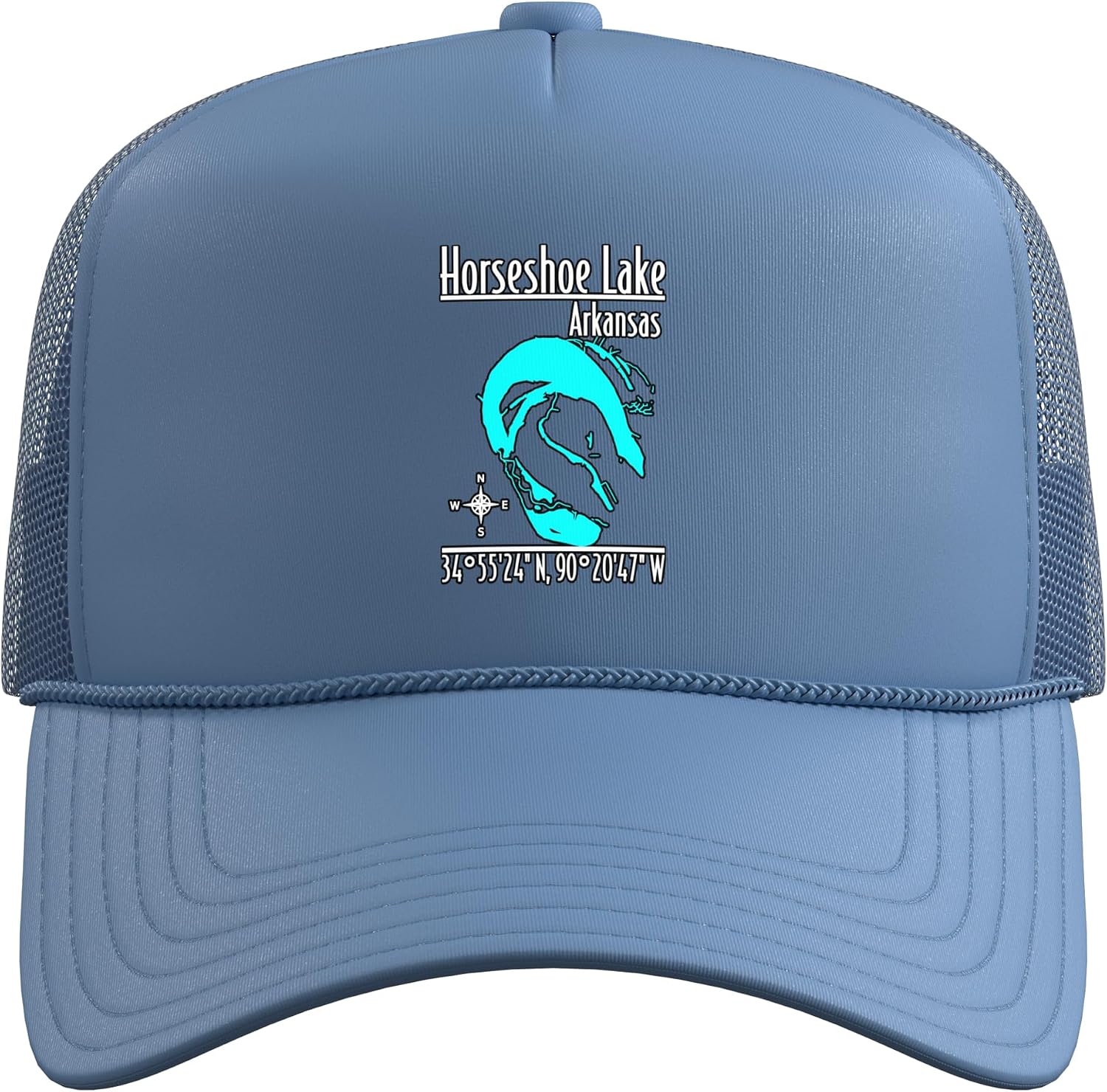 Horseshoe Lake Arkansas - Modern Trucker Hat with Adjustable Mesh Back image 2