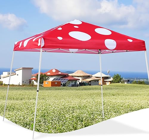 Vista 318 de EAGLE PEAK Tienda de campaña desplegable de pierna inclinada de 8 x 8 pulgadas, fácil instalación para una persona, toldo de playa al aire libre