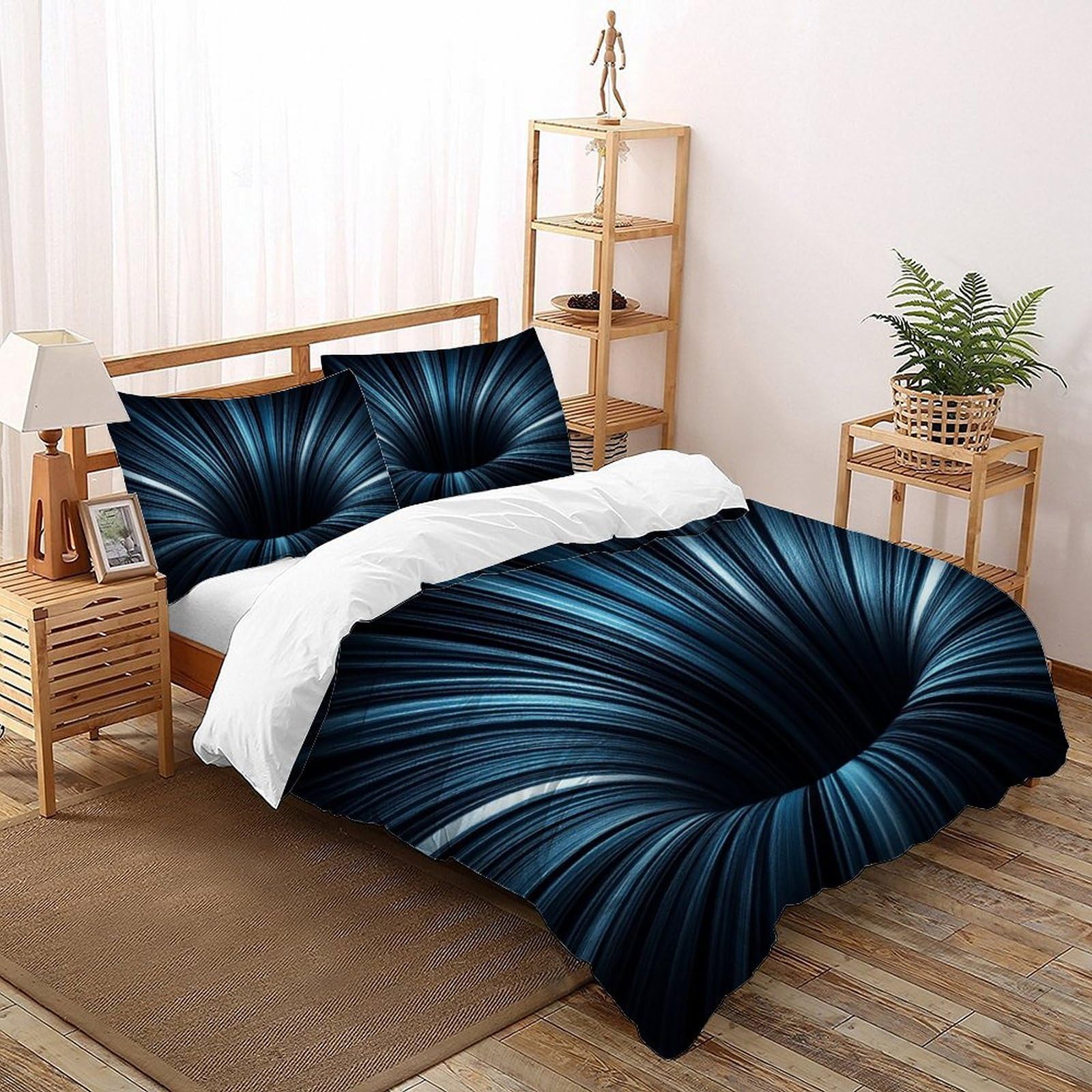 Housse de couette gothique Lines Vortex pour sublimer votre chambre à coucher moderne Super King
