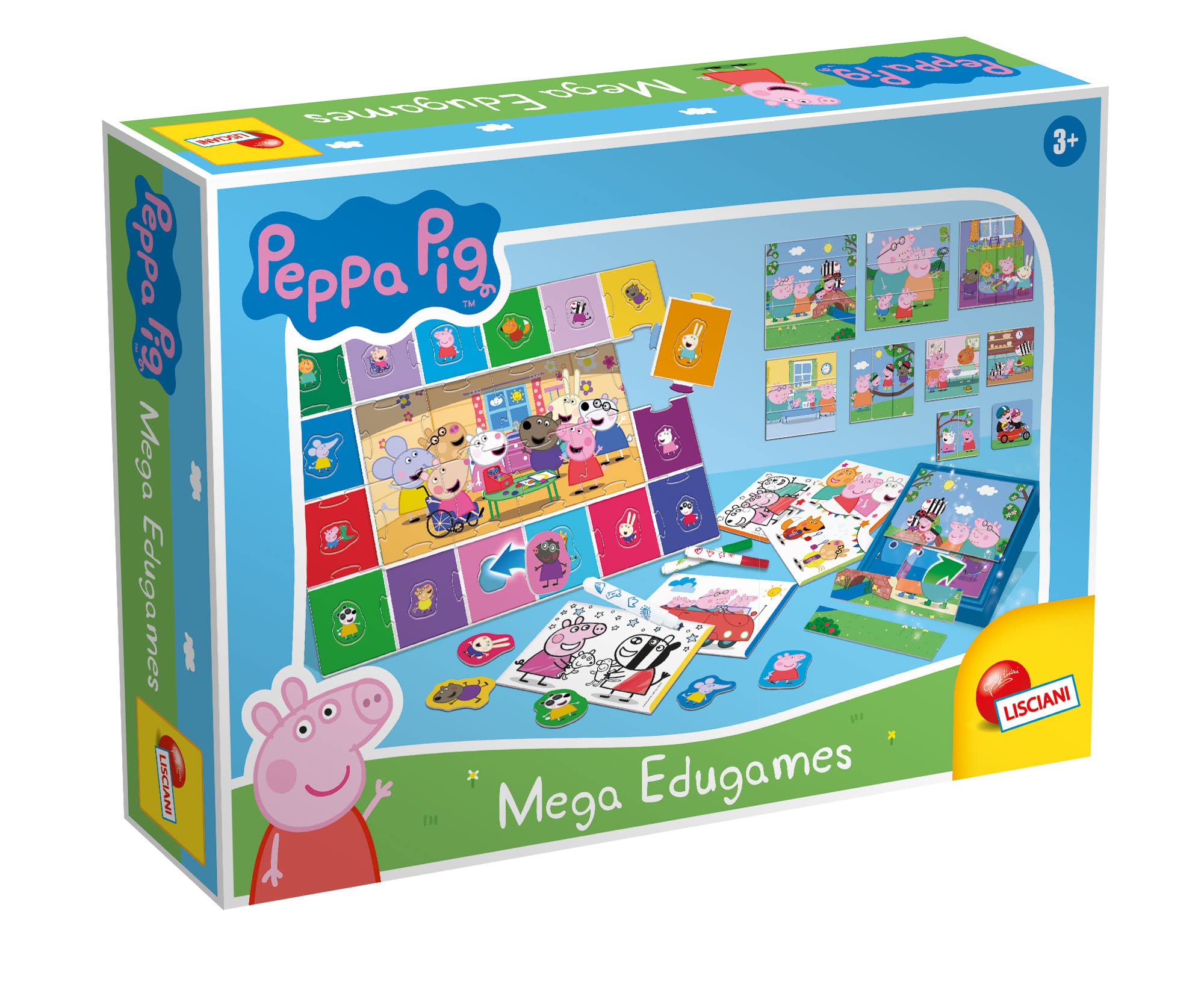 Lisciani Peppa Pig Baby Edugames Maxi Collezione di Giochi Educativi per Bambini a Partire da 2 Anni, 92062