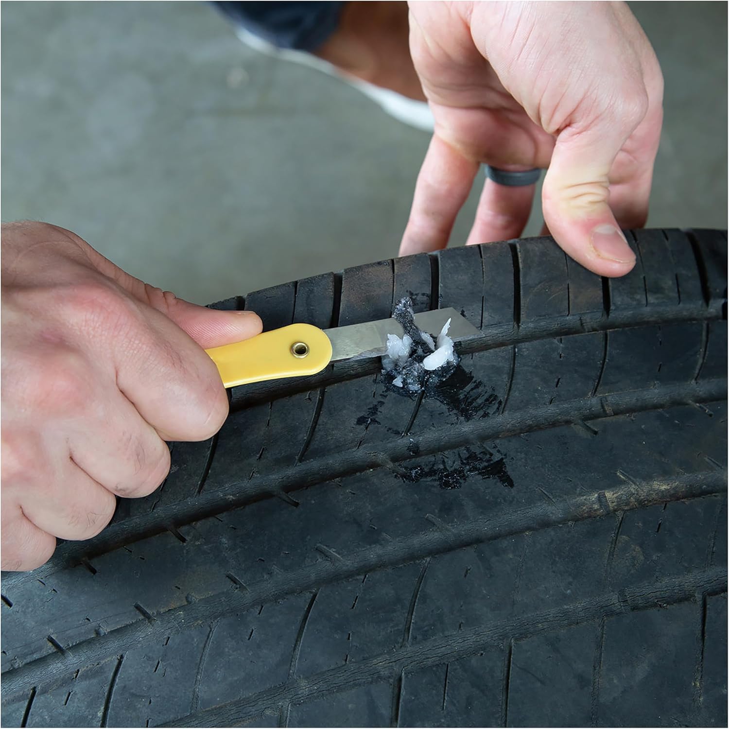 OEMTOOLS 26686 Tire Plug Kit 57-Pc, Tire Repair Kit for Cars, Trucks, ATVs, Trailers, RVs, Lawnmowers, and Wheelbarrows, Includes Utility Knife, T-Handle, Hex Key, and Long Nose Pliers