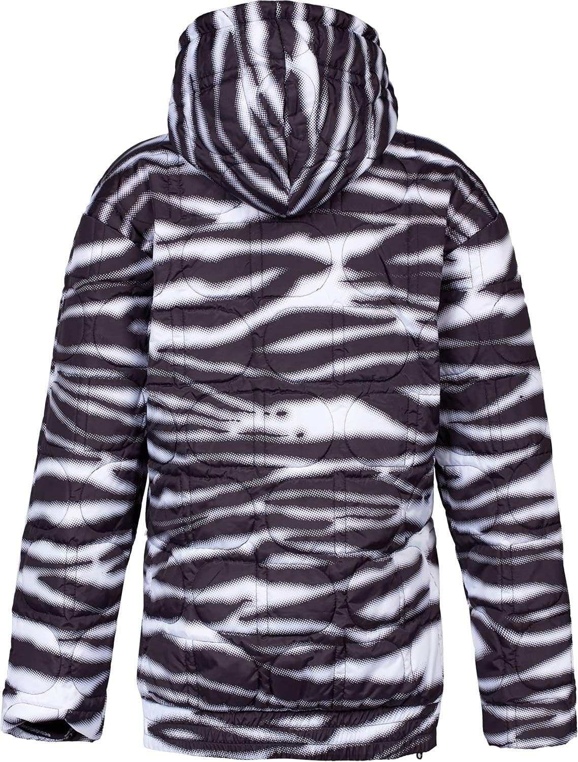 DC Transition Reversible Anorak Womens Jacket Zebra White Sz S