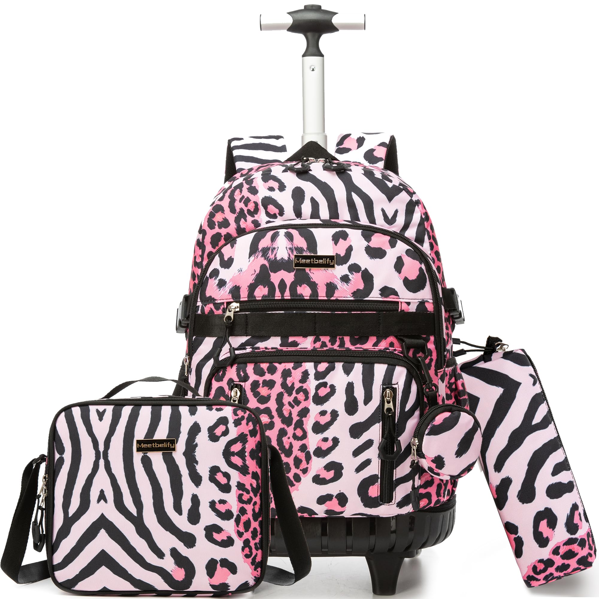 HTgroce Schulrucksack Trolley Mädchen – Schulranzen mit Rollen & Kinderkoffer – Große Schultasche für Grundschule & Reisen – School Trolley Handgepäck