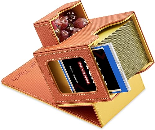 Miniatura 12 de Caja de cartas para MTG Commander, diseño patentado, pantalla Commander, se adapta a 100 tarjetas de doble manga, ladrillo de tarjetas de 35 puntos