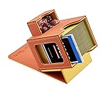 Mage Tech Card Deck Box for MTG Commander - Patented Design, Commander Display, Fits 100 Double-Sleeved Cards, 35pt Card Brick & Dice Tray - Orange/Yellow