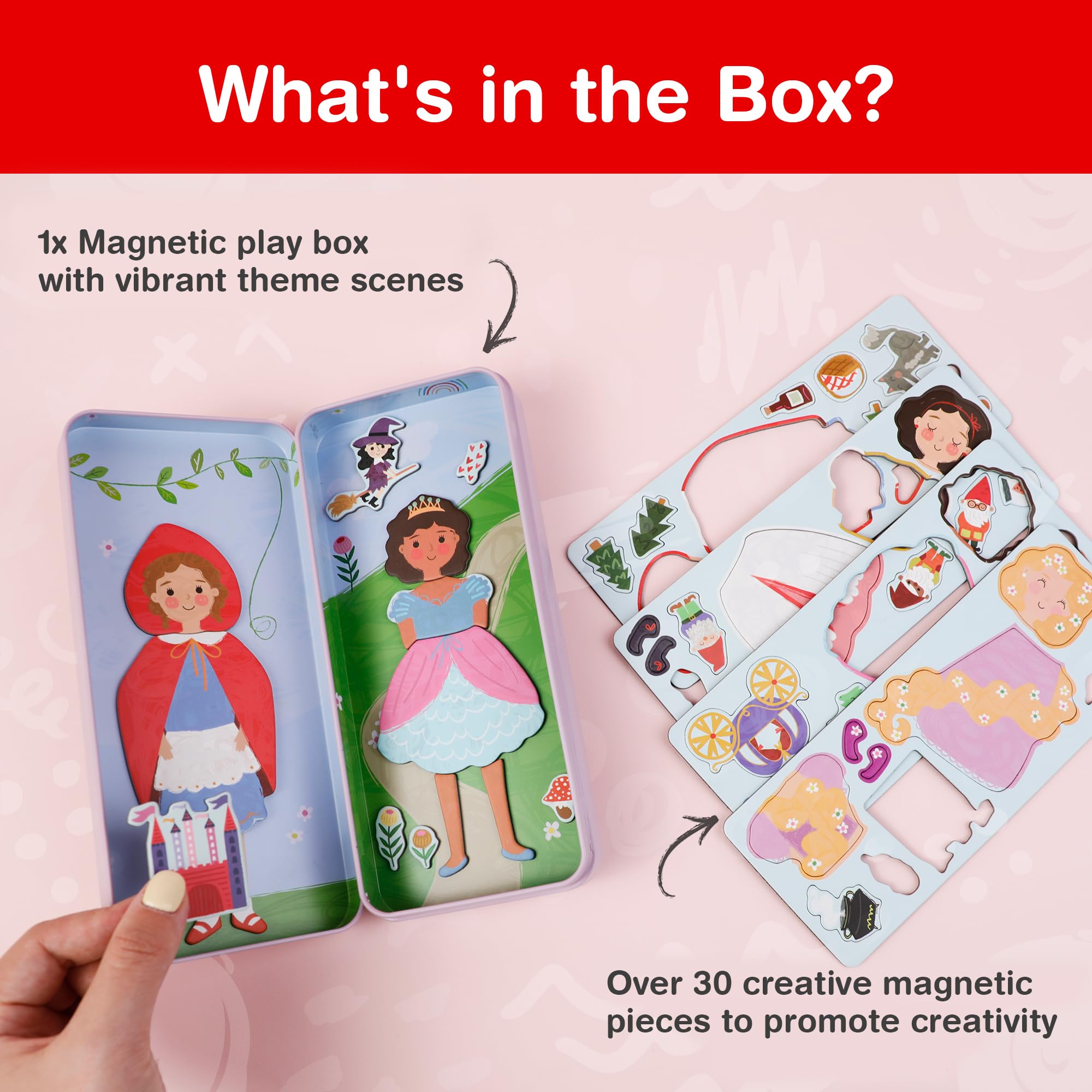Gioco magnetico Puzzle Box Fiaba – Stimola la creatività e le capacità motorie | Giocattolo magnetico a partire dai 3 anni in su, ideale per i bambini, perfetto per i viaggi e la casa