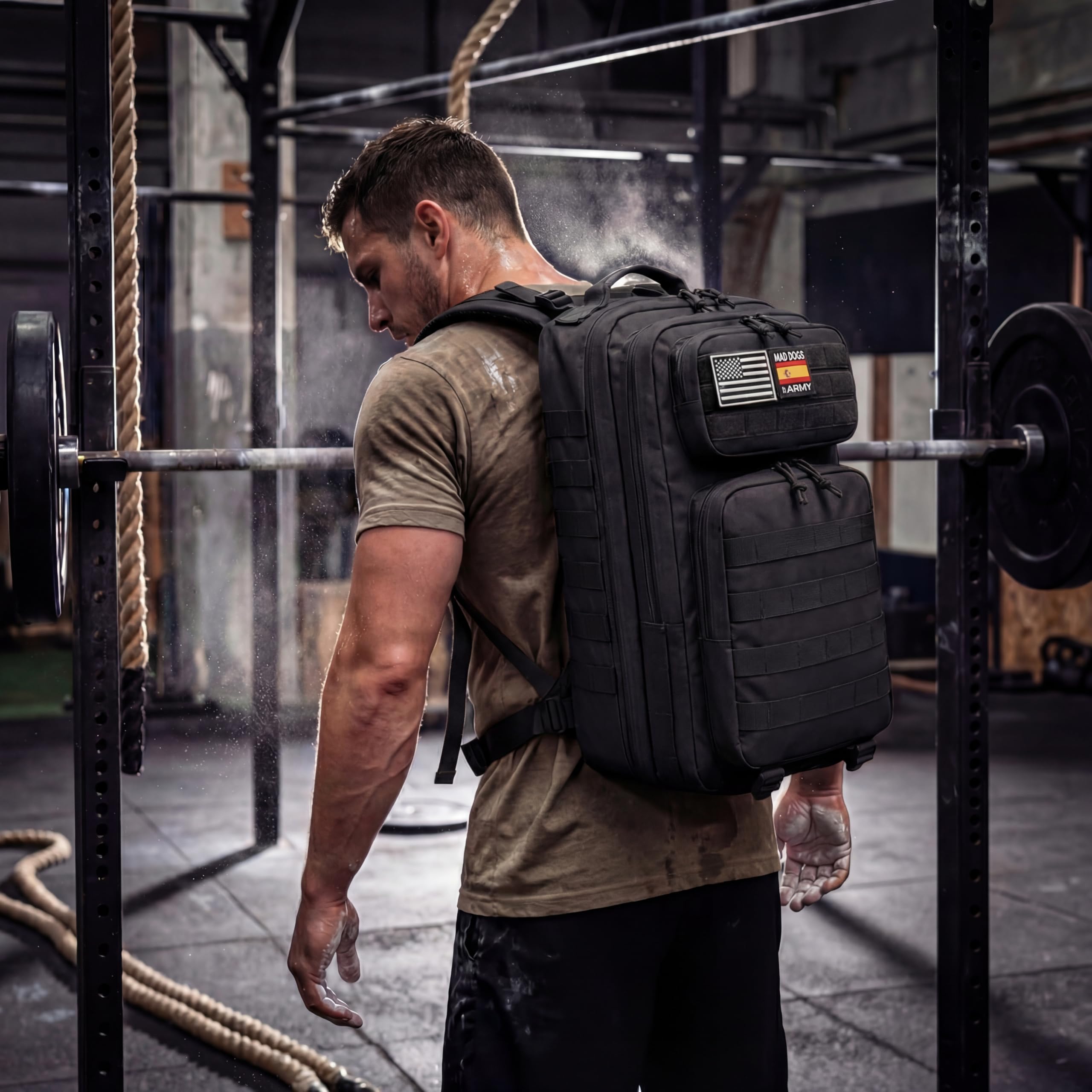 MAD DOGS Taktischer Militär-Rucksack, 45 l, wasserdicht, mit Molle-System, robust und multifunktional, für Survival, Wandern, Jagd, Airsoft, Trekking, Camping, Herren und Damen