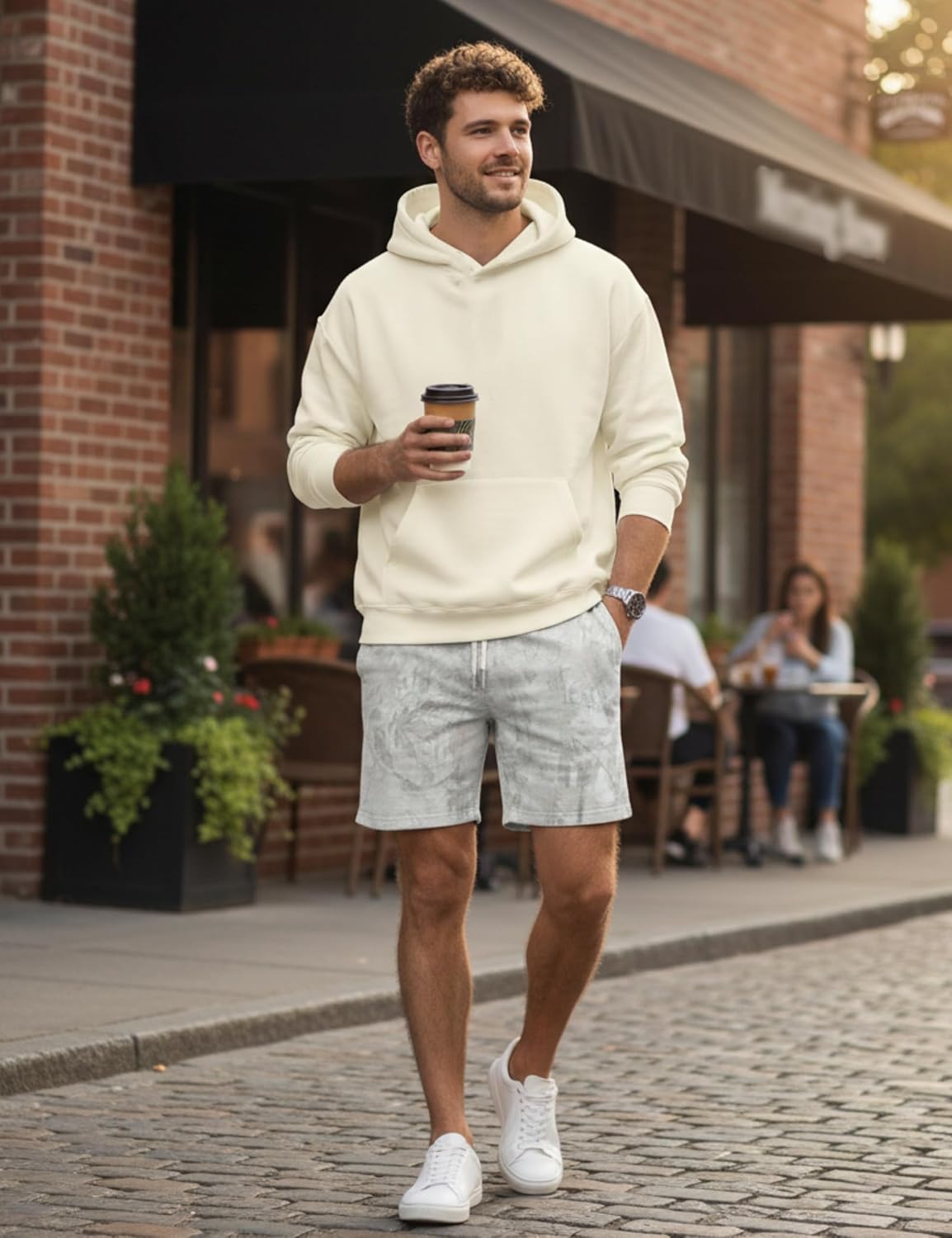 Womens Oversized Hoodies Sweatshirt Basic Solid Long Raglan Sleeves Loose Fleece Hooded Pullover With Kangaroo Pocket - Image 6