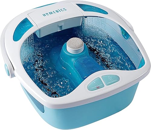 HoMedics Shower Bliss Foot Spa, chorros de agua para masaje de ducha, centro de pedicura con 3 accesorios, control táctil de los dedos, FB-625H