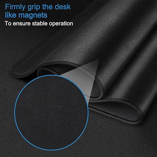 Miniatura 3 de Alfombrilla de mouse grande para juegos de 31.5 x 11.8 x 0.12 pulgadas, alfombrilla de mouse de escritorio extendida con bordes cosidos, superficie
