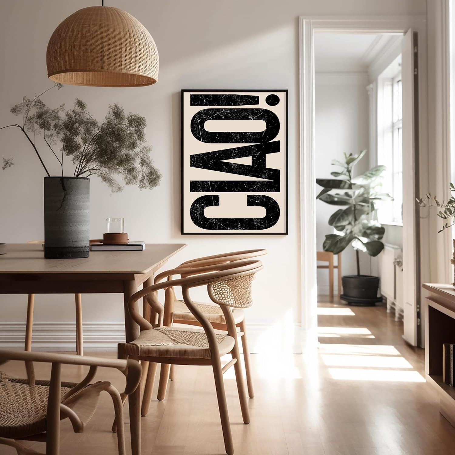 Poster Master Ciao Print - Typography Poster - See You Later Art - Minimal Wall Design - Modern Gift for Men & Women - Great Decor for Office, Dorm, or Living Room - 8x10 UNFRAMED Wall Art