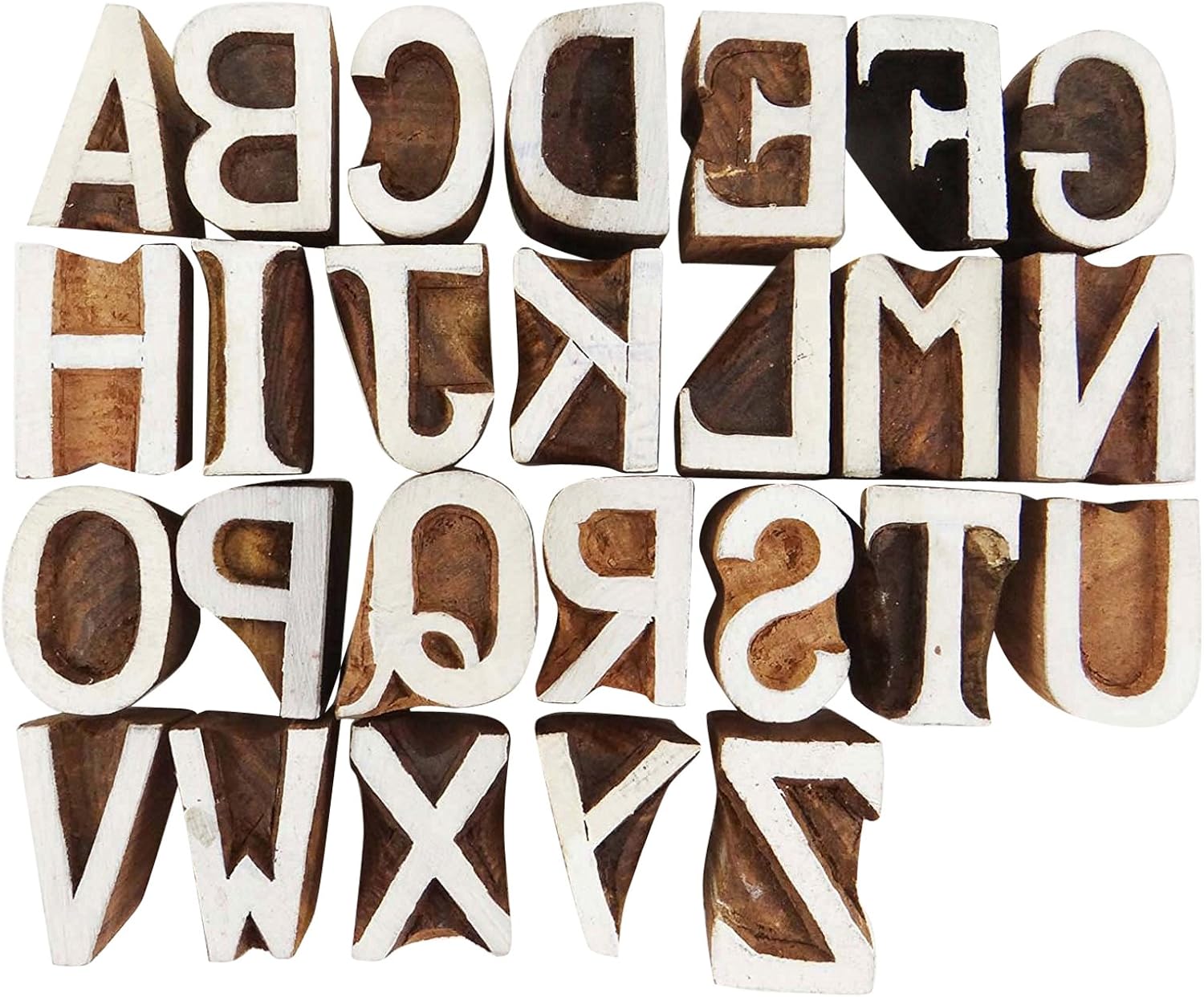 Wooden Stamp Alphabet Decorative Blocks Decorative Blocks Handcarved Stamp