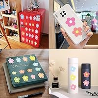 Vista 6 de 60 calcomanías de flores para álbumes de recortes, mini calcomanías con formas de flores para botella de agua, autoadhesivas, manualidades