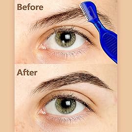 Mudder 28 Pcs Eyebrow Razor Knife Shaver Trimmer Shaver Multipurpose Exfoliating Tool Facial Hair Removal for Women Valentine Gift Giving(Royal Blue)