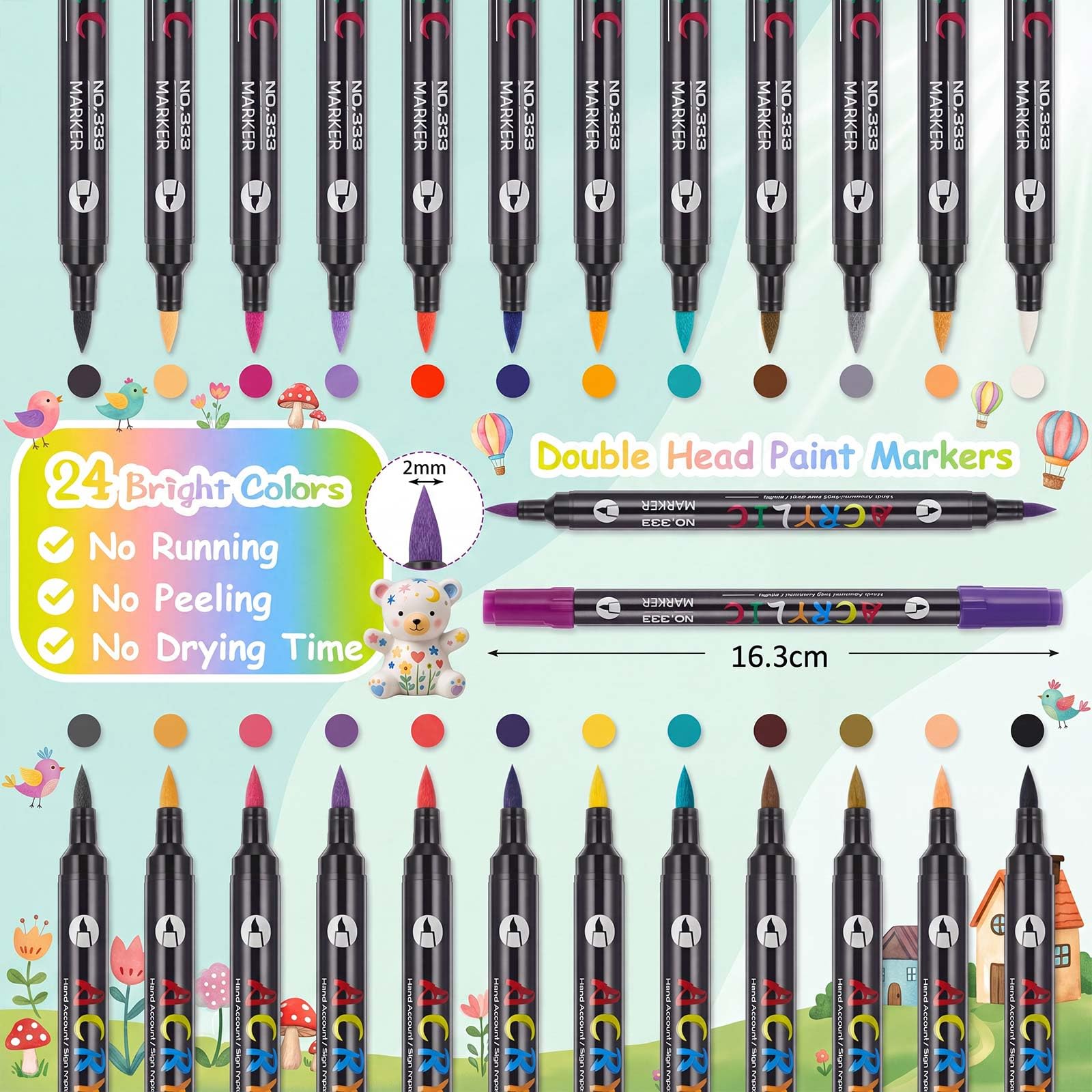 Sinmoe 6 Coquetier Oeuf en Ceramique Peindre Votre Propr Coquetier avec 12 Pièces 24 Couleurs Stylo en Porcelaine et Boîte de Cadeau Support pour Œuf à la Coque pour DIY Cadeau Pâques Anniversaire