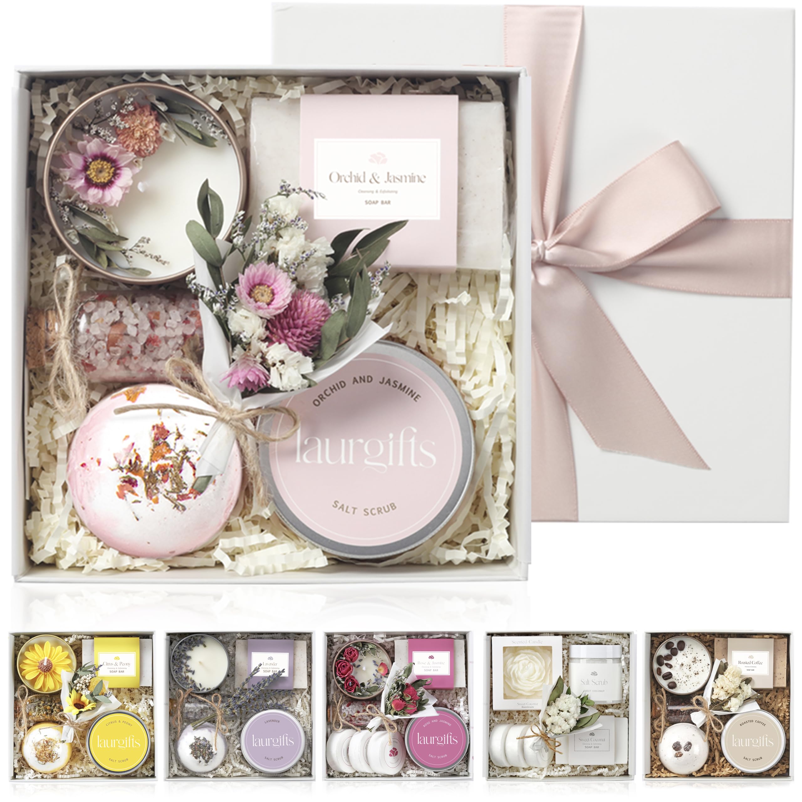 LaurGifts Orchid & Jasmine Spa Gift Basket