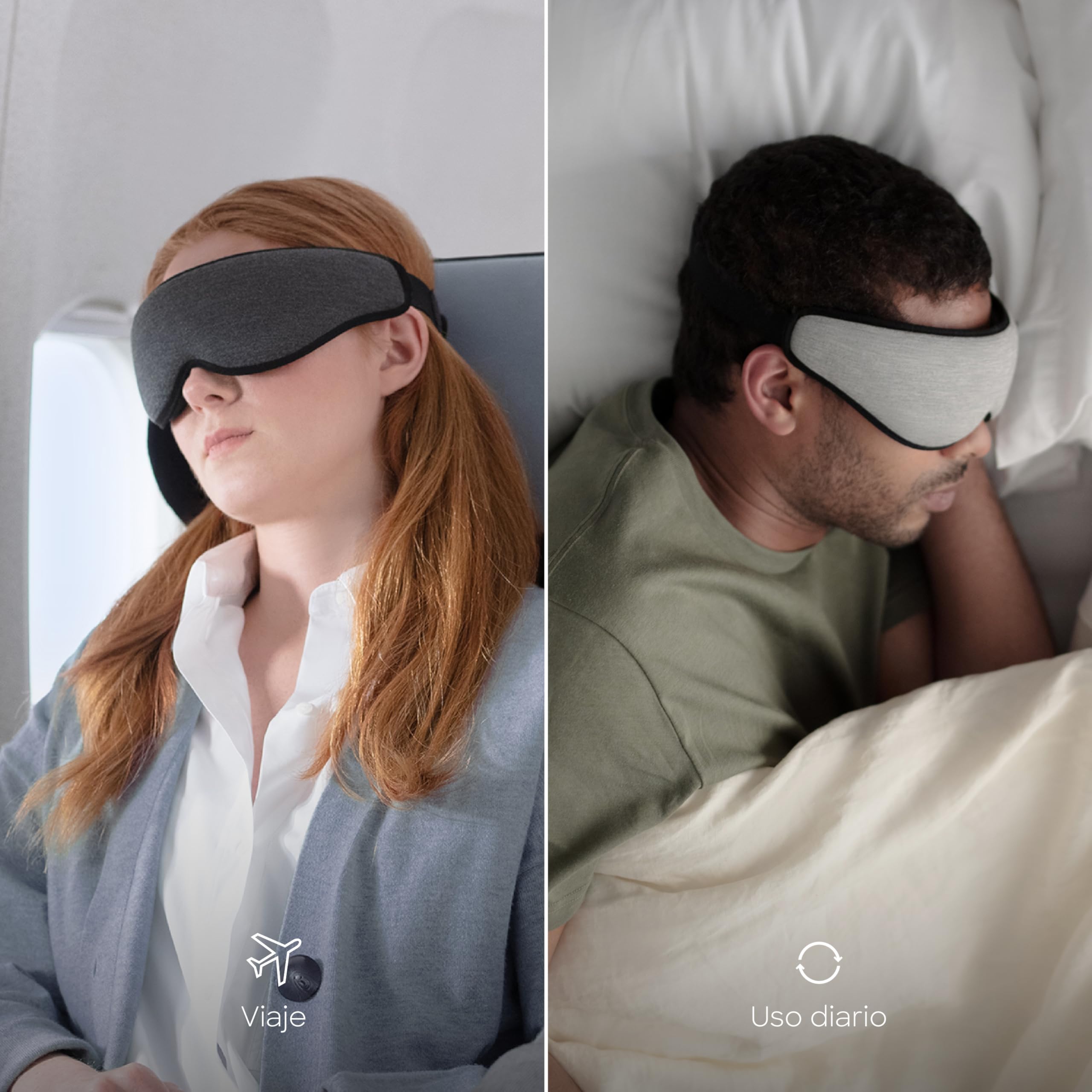 Ostrichpillow Eye Mask Sleep Mask - Antifaz para Dormir - Bloqueo Total de Luz, Sin Presión en los Ojos, Suave y Transpirable, Ajuste Ajustable, Incluye Bolsa de Viaje