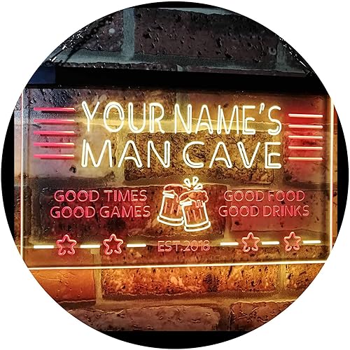 Vista 35 de ADVPRO Letrero de neón LED multicolor personalizado con texto en inglés "Man Cave Home Bar Est. Year", 32 x 24 pulgadas st4s86-x0012a-tm-c Varios