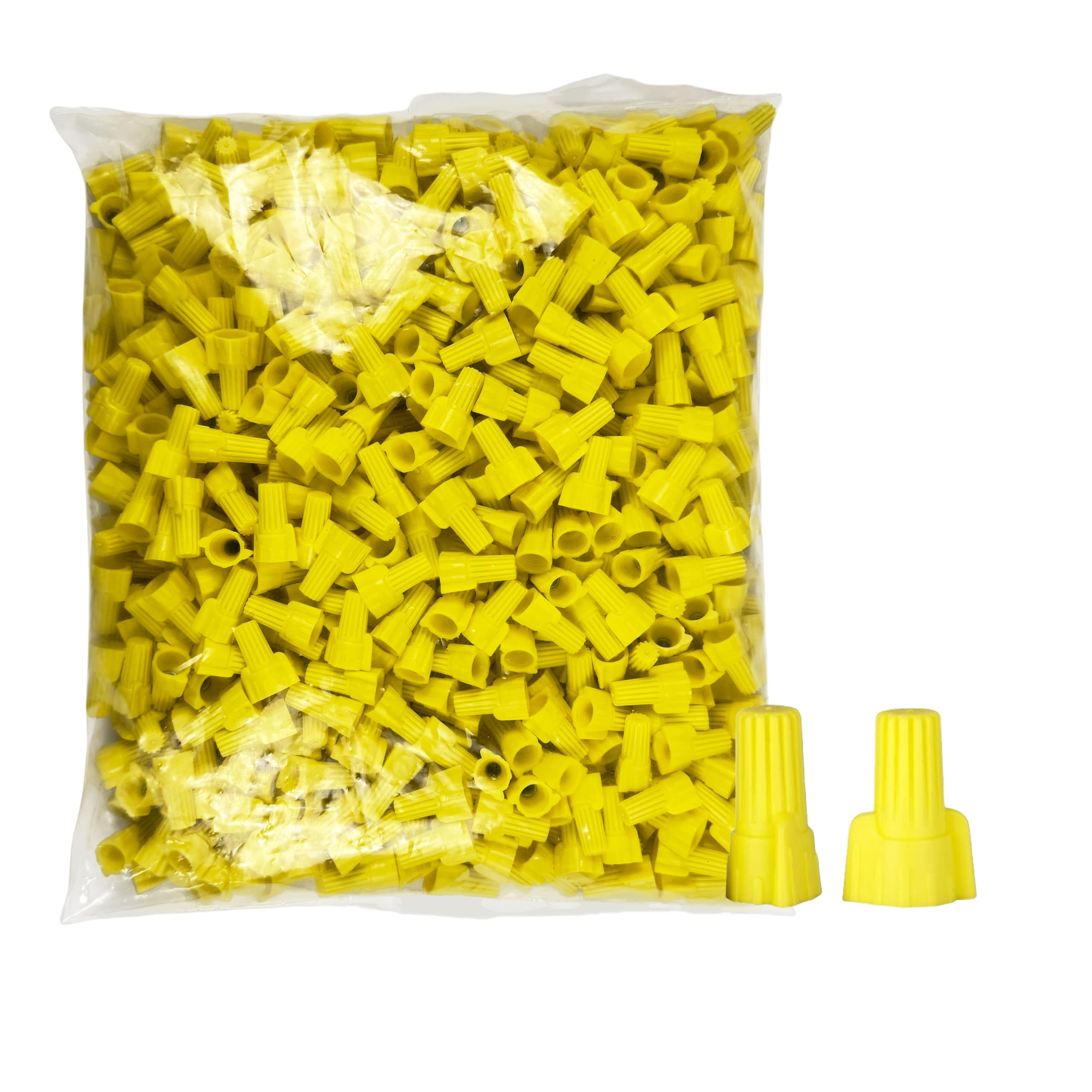 Winged Wire Conectors Nuts,Wire Twist 500 Pcs Yellow Electrical Screw Springs Caps Terminals Stainless Assortment Set Screw Terminal P11,22-10AWG