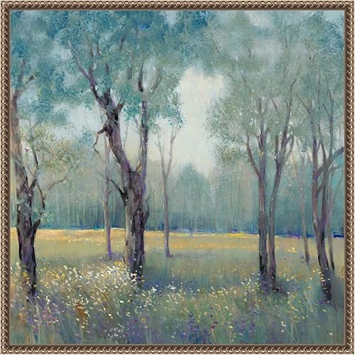 Amanti Art Lienzo enmarcado para pared, 22 x 22 pulgadas, niebla matutina de Tim O'Toole Float, lienzo enmarcado para decoración de pared, sala de