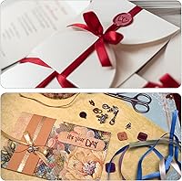 Vista 6 de MECCANIXITY Cinta de satén de 38 pulgadas de grosgrain de seda sólida fina para ramo de boda, para regalo del día de San Valentín, lazos para caja