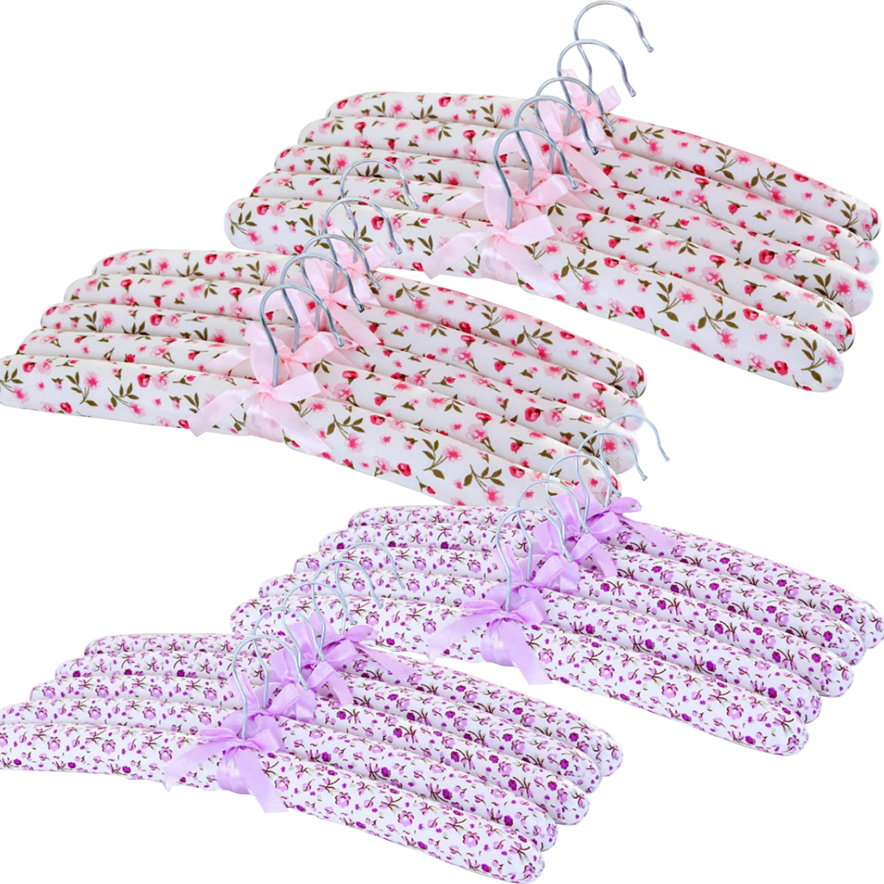 Appendiabiti maglione, ganci per cappotto imbottito, 10 pezzi imbottiti non slittati, ganci per vestiti imbottiti in raso fiore, ganci morbidi per maglione per camicetta 2, ganci per vestiti imbottit